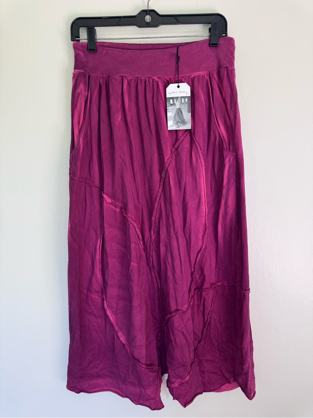 Cynthia Ashby Jade Asymmetrical Cotton Midi Skirt size Small NWT NEW